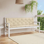Cojín banco de jardín tela Oxford estampado hojas 100x50x3 cm