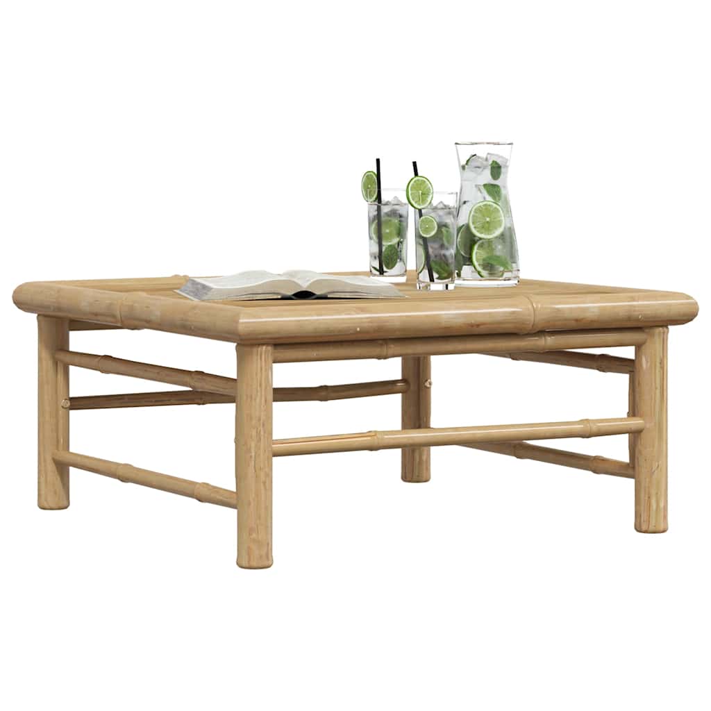 Mesa de jardín de bambú 65x65x30 cm