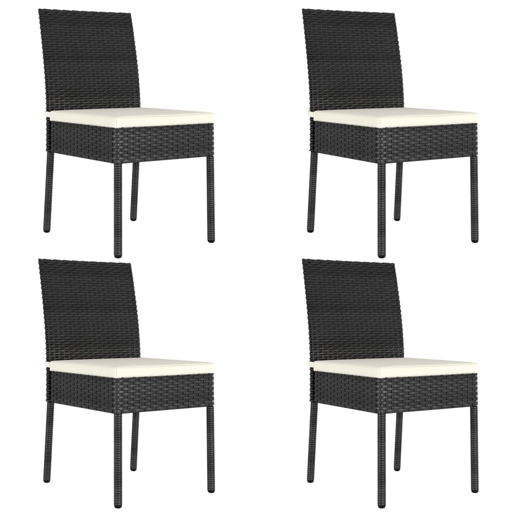 Cadeiras de jantar de jardim 2 unidades vime sintético cinzento