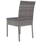 Sillas de comedor de jardín 2 unidades ratán sintético gris