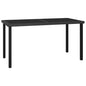 Mesa de comedor para jardín ratán sintético gris 140x70x73 cm