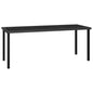 Mesa de comedor para jardín ratán sintético gris 140x70x73 cm