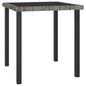 Mesa de comedor para jardín ratán sintético gris 140x70x73 cm