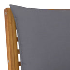Juego de muebles jardín 6 pzas con cojines madera maciza acacia