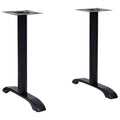 Patas para mesa de bistró 2 uds. Hierro fundido negro 61x8x72cm