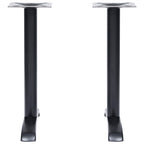 Patas para mesa de bistró 2 uds. Hierro fundido negro 61x8x72cm