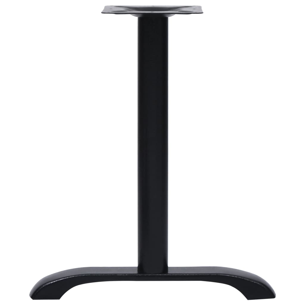 Patas para mesa de bistró 2 uds. Hierro fundido negro 61x8x72cm