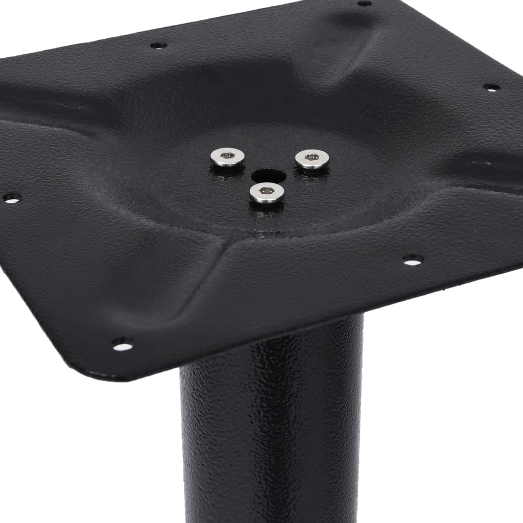 Patas para mesa de bistró 2 uds. Hierro fundido negro 61x8x72cm