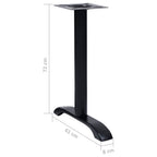Patas para mesa de bistró 2 uds. Hierro fundido negro 61x8x72cm