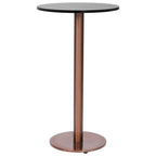 Pata de mesa de bistró acero inoxidable dorado Ø45x107 cm