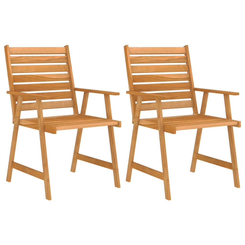 Juego de comedor para jardín 3 piezas madera maciza de acacia