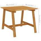 Juego de comedor para jardín 5 piezas madera maciza de acacia