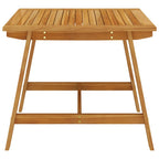 Juego de comedor para jardín 5 piezas madera maciza de acacia