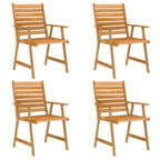 Juego de comedor para jardín 5 piezas madera maciza de acacia