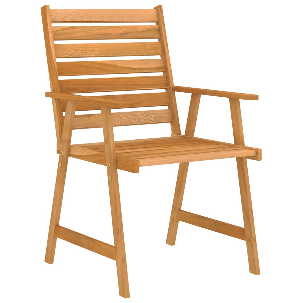 Juego de comedor para jardín 5 piezas madera maciza de acacia