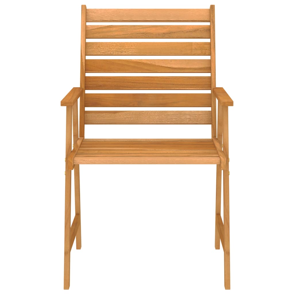 Juego de comedor para jardín 5 piezas madera maciza de acacia