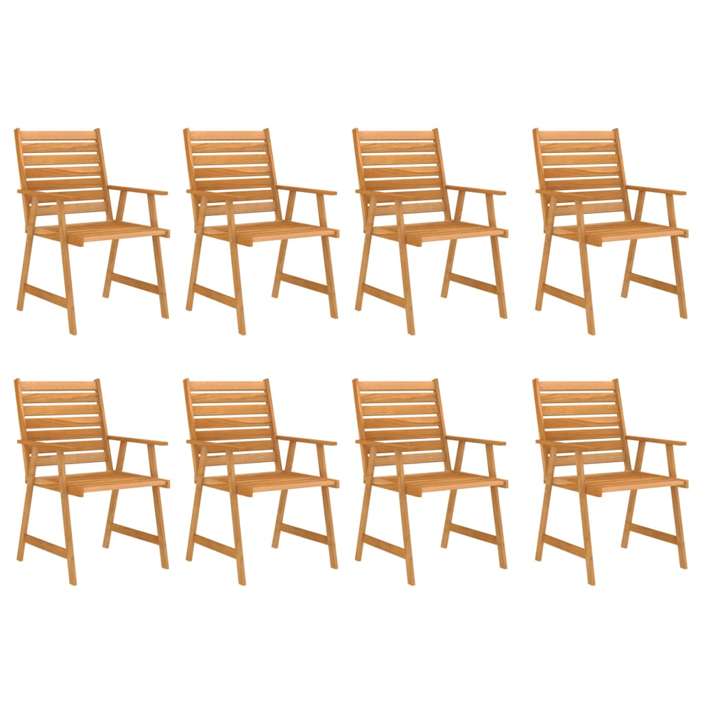 Juego de comedor para jardín 9 piezas madera maciza de acacia