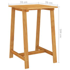 Mesa y sillas de bar para jardín 3 pzas madera maciza de acacia