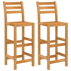 Mesa y sillas de bar para jardín 3 pzas madera maciza de acacia