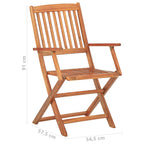 Juego de bistró para jardín 4 piezas madera maciza de acacia