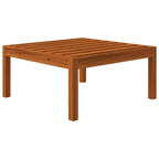 Conjunto de jardín de 5 piezas con cojines, madera color crema, acacia y cuerda