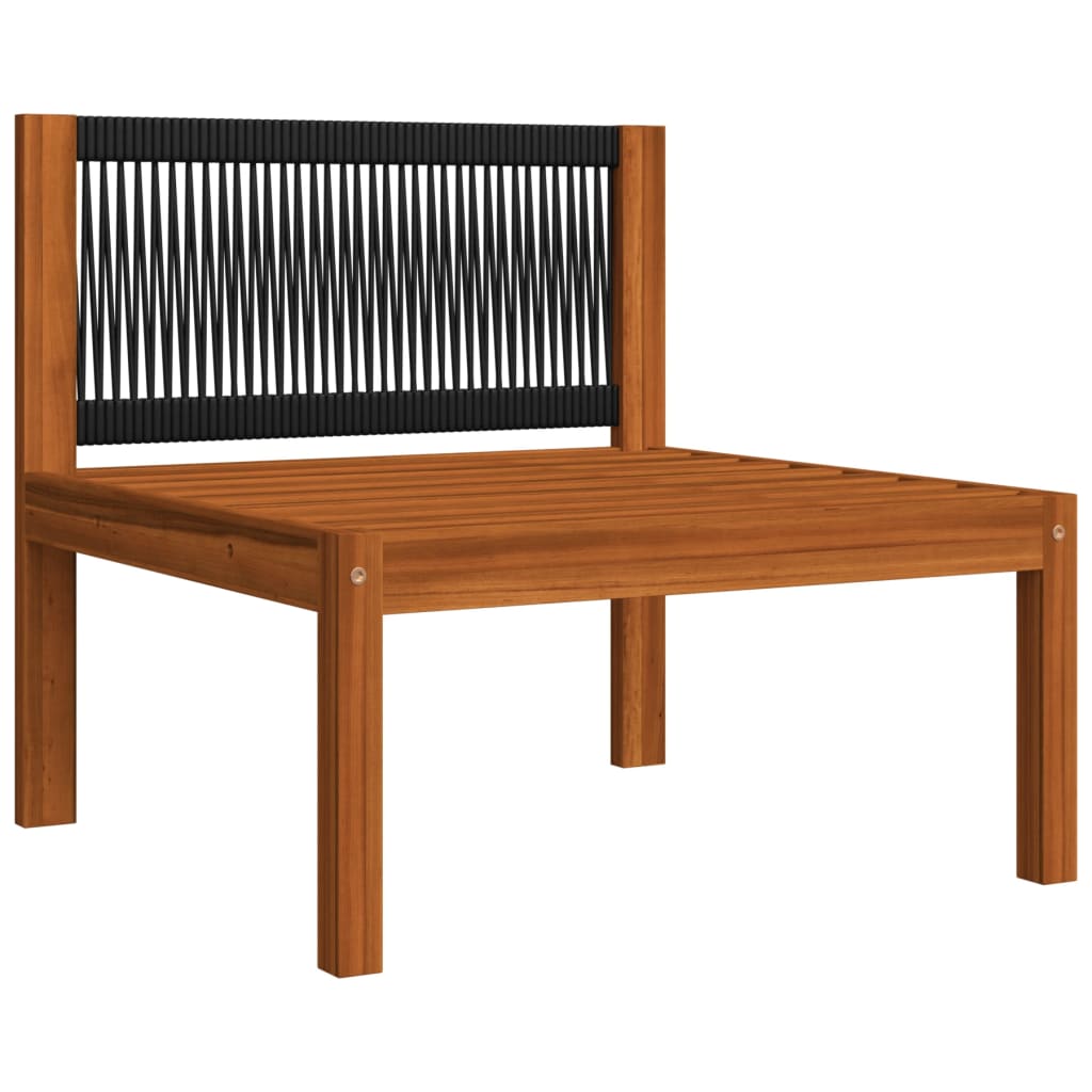 Conjunto de jardín 4 piezas con cojines color crema 63x63 cm