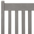Conjunto de comedor de jardín de 5 piezas (150-200 cm) x 100 cm, madera maciza de acacia gris
