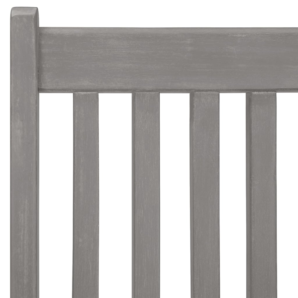 Conjunto de comedor de jardín de 5 piezas (150-200 cm) x 100 cm, madera maciza de acacia gris