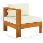 Conjunto de jardín 5 piezas con cojines 100x60 cm madera de acacia