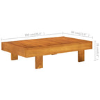 Conjunto de jardín 5 piezas con cojines 100x60 cm madera de acacia
