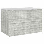 Light grey synthetic rattan garden storage box 150x100x100cm