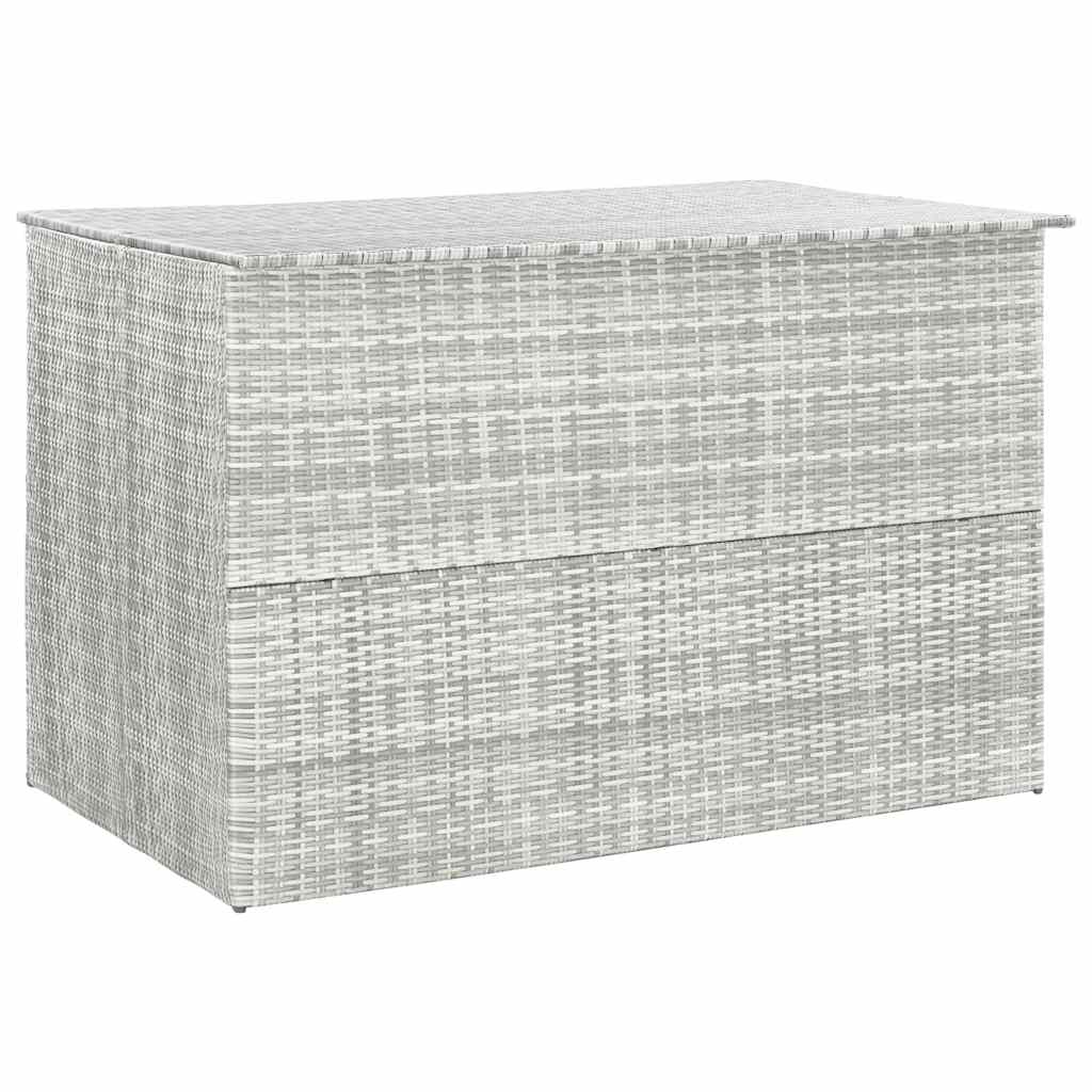 Light grey synthetic rattan garden storage box 150x100x100cm