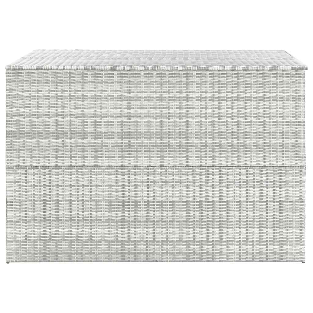 Light grey synthetic rattan garden storage box 150x100x100cm
