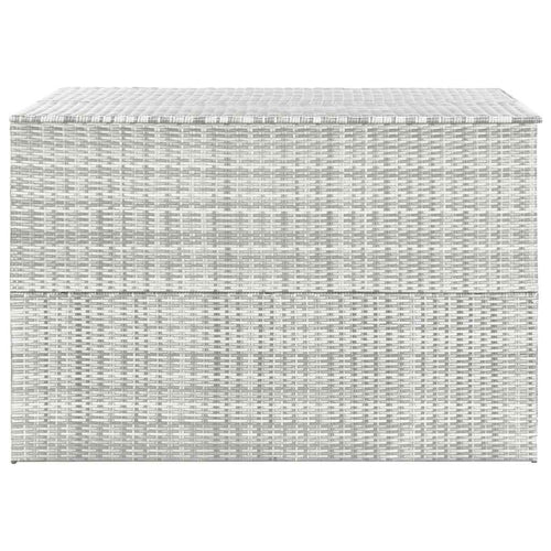 Light grey synthetic rattan garden storage box 150x100x100cm