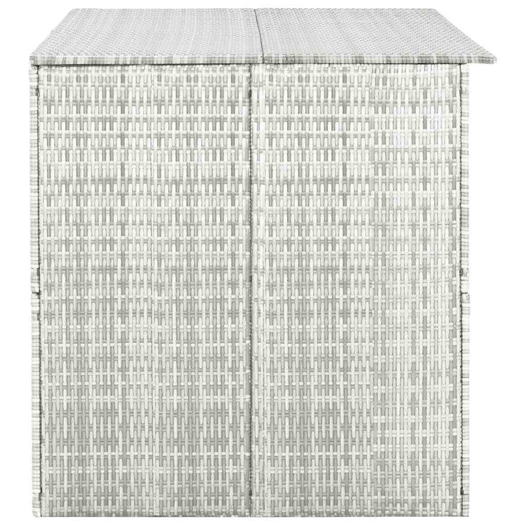 Light grey synthetic rattan garden storage box 150x100x100cm