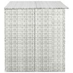 Light grey synthetic rattan garden storage box 150x100x100cm