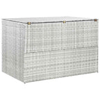 Light grey synthetic rattan garden storage box 150x100x100cm