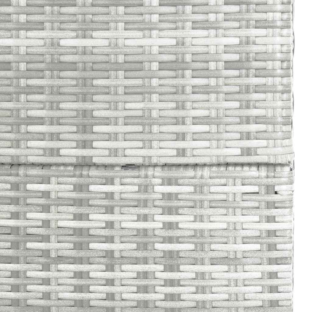 Light grey synthetic rattan garden storage box 150x100x100cm