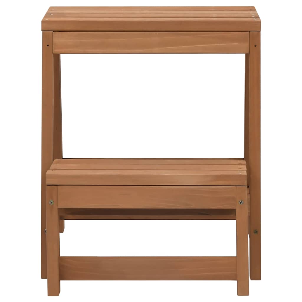 Taburete con peldaños plegable madera maciza de abeto