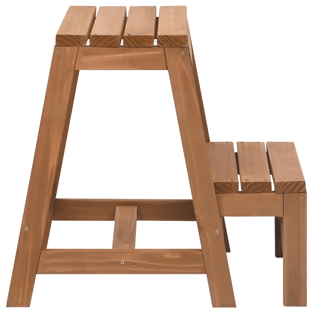 Taburete con peldaños plegable madera maciza de abeto