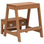 Taburete con peldaños plegable madera maciza de abeto