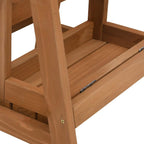 Taburete con peldaños plegable madera maciza de abeto