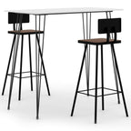 Juego de mesa alta y taburetes de bar 3 piezas blanco