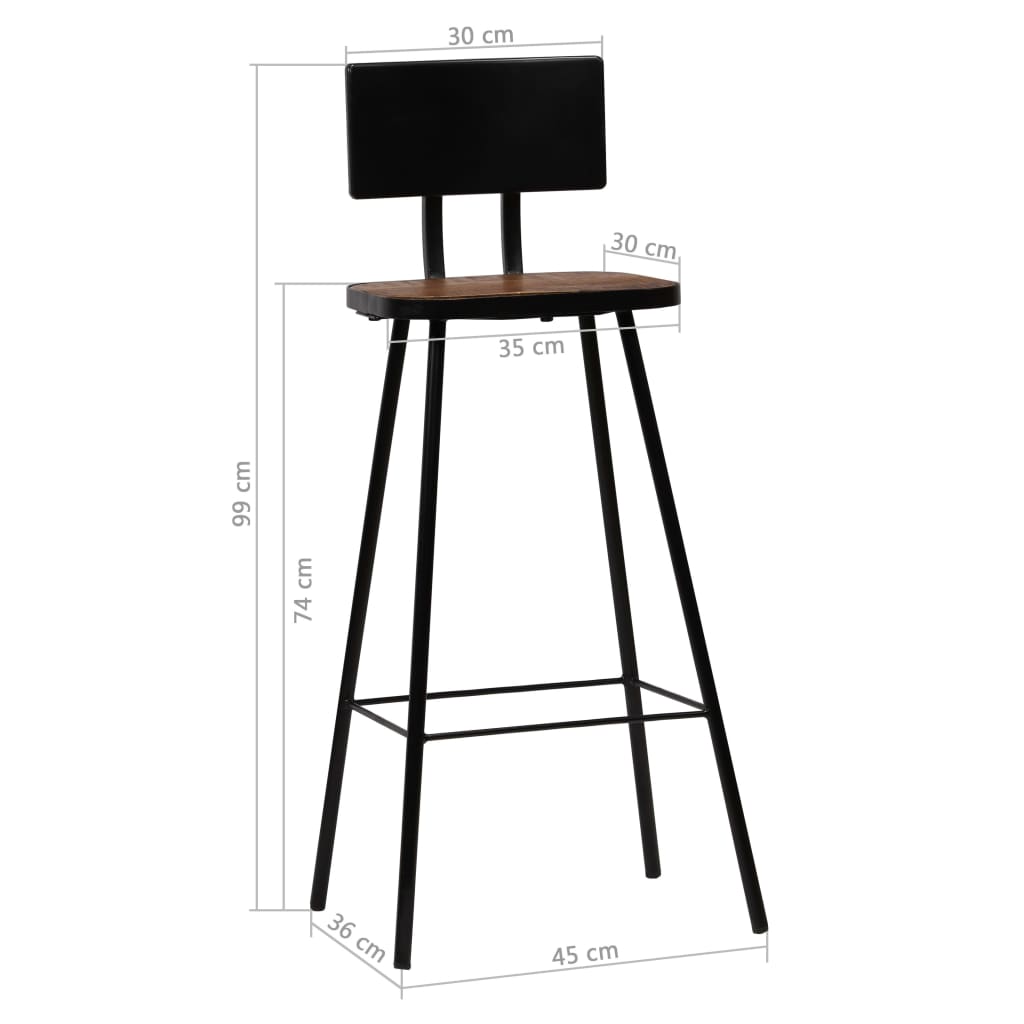 Juego de mesa alta y taburetes de bar 3 piezas blanco