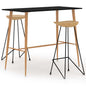 Conjunto de mesa alta e bancos de bar 3 peças branco