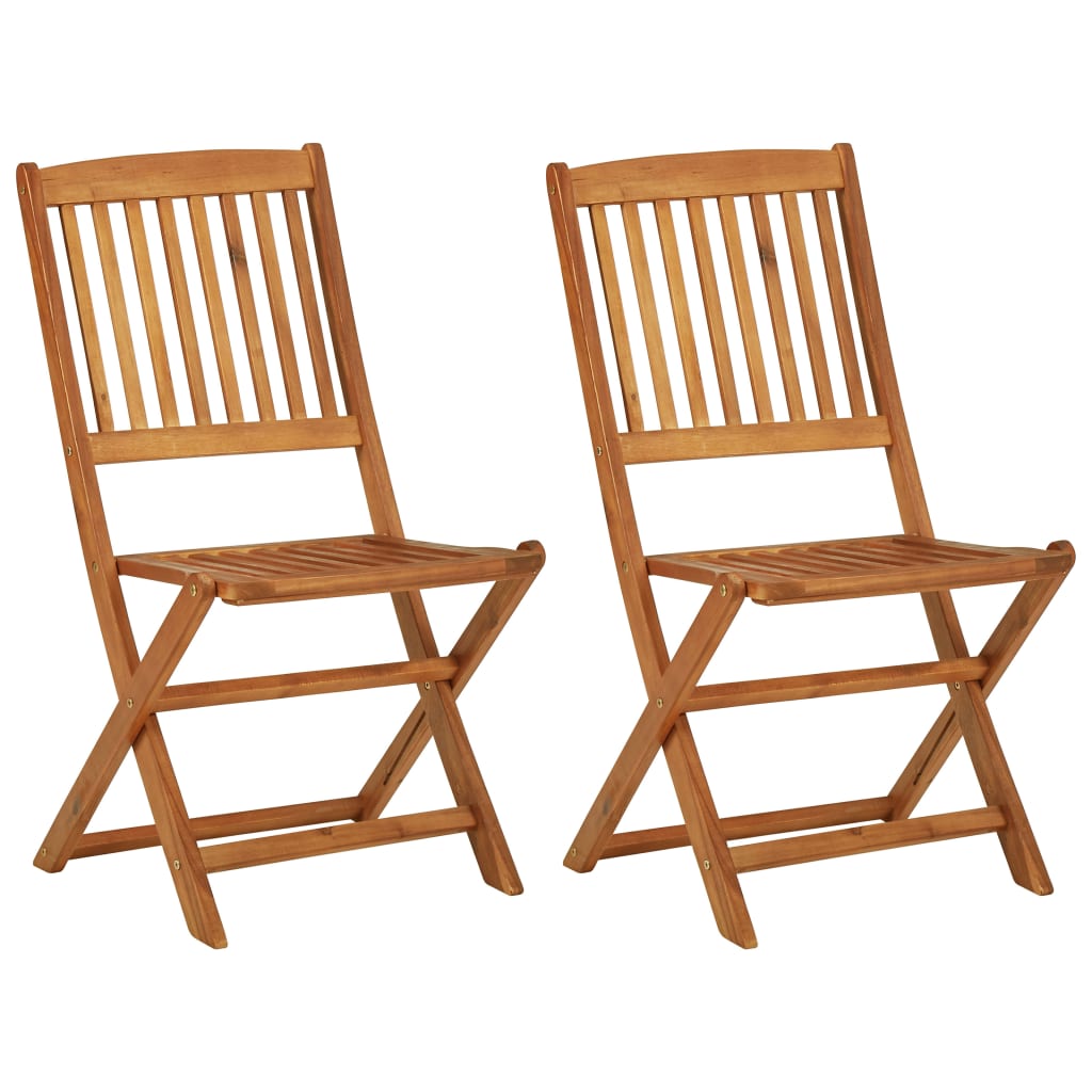 Comedor de jardín plegable 3 piezas madera maciza de acacia