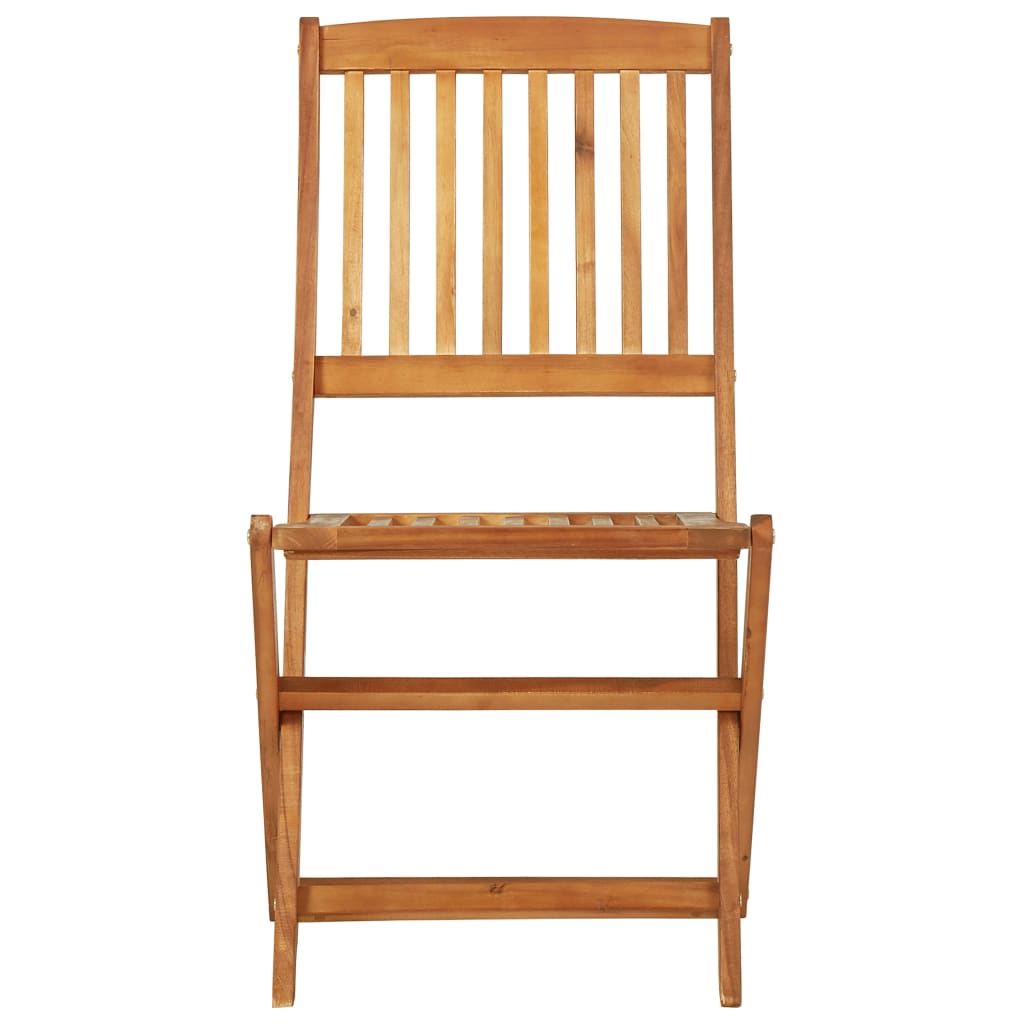 Comedor de jardín plegable 3 piezas madera maciza de acacia