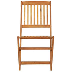 Comedor de jardín plegable 3 piezas madera maciza de acacia