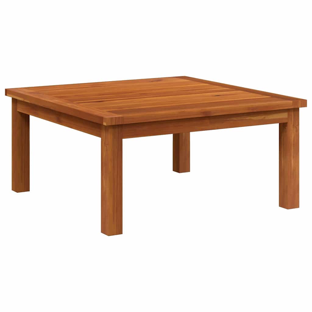 Mesita de jardín de madera maciza de acacia 63x63x30 cm