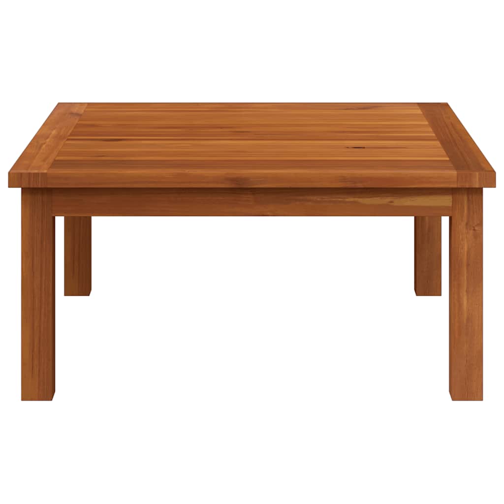 Mesita de jardín de madera maciza de acacia 63x63x30 cm